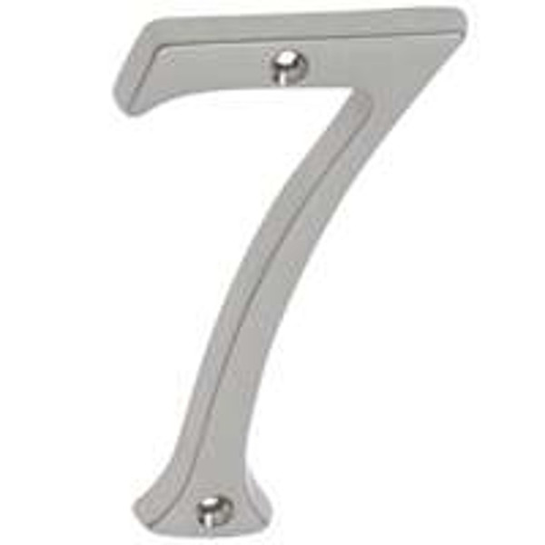 Schlage SC2-3076-619 House Number, Character: 7, 4 in H Character, Nickel Character, Brass [SKU: ORG9342023]