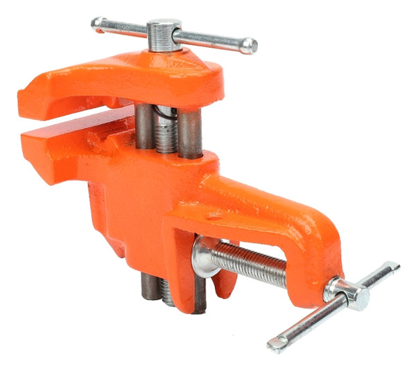 PONY 13025 Light-Duty Vise, 2-1/2 in Jaw Opening, 3 in W Jaw, 1-1/2 in D Throat, Cast Iron, Clamp-On Jaw [SKU: ORG7384928]
