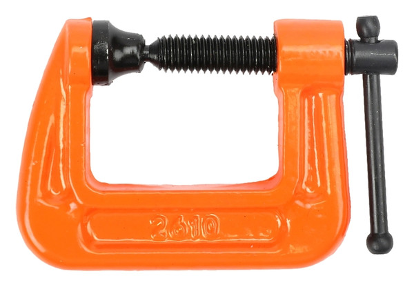 BESSEY 2610 Light-Duty C-Clamp, 750 lb Clamping, 1 in Max Opening Size, 1 in D Throat, Cast Iron Body, Silver Body [SKU: ORG7384795]