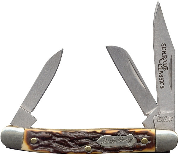 Uncle Henry 807UH Folding Pocket Knife, 2 in L Blade, 7Cr17 High Carbon Stainless Steel Blade, 3-Blade [SKU: ORG4165874]