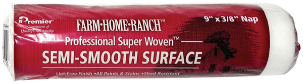 Premier FHR00156 Paint Roller Cover, 3/8 in Thick Nap, 9 in L, Fabric Cover [SKU: ORG0222307]