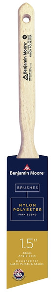 Benjamin Moore U61715-017 Paint Brush, Firm Brush, 2-7/16 in L Bristle, Nylon/Polyester Bristle, Angle Sash Handle [SKU: ORG0249722]