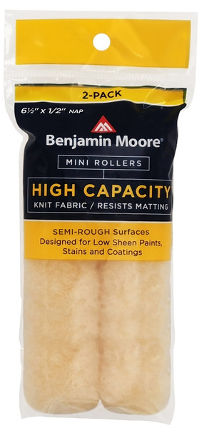 Benjamin Moore U66503-018 Mini Roller Cover, 1/2 in Thick Nap, 6-1/2 in L, Wool Cover, Buff [SKU: ORG0250126]