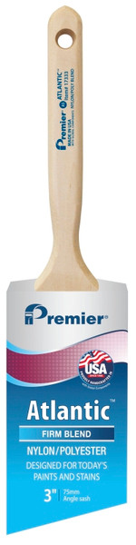Premier Atlantic 17333 Paint Brush, 3 in W, Nylon/Polyester Bristle [SKU: ORG0249128]
