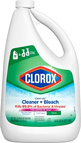 Clorox 01151 Cleaner Refill, 64 oz Bottle, Liquid, Bleach, Citrus, Herbaceous, Pale Yellow [SKU: ORG5900105]
