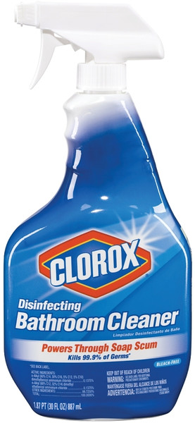 Clorox 08033 Bathroom Cleaner, 30 oz Bottle, Liquid, Citrus, Clear [SKU: ORG4272530]