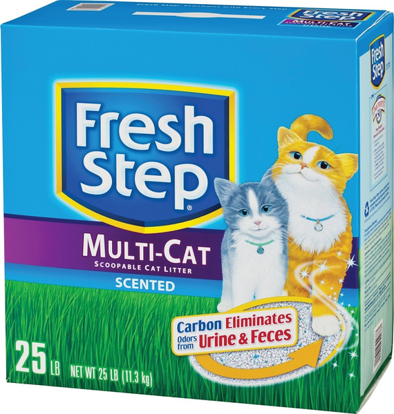 Fresh Step 30468 Cat Litter, 25 lb Capacity, Blue/Gray/Green/White, Dry Solid [SKU: ORG5710207]
