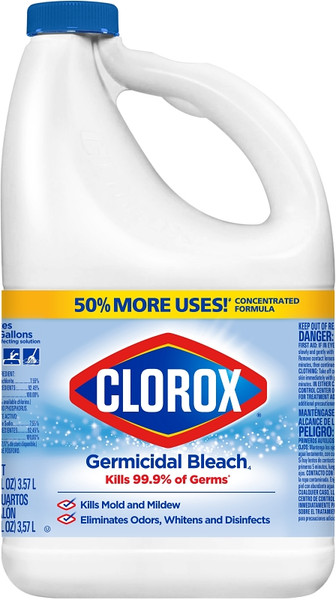 Clorox 32429 Germicidal Bleach, 121 oz, Liquid, Bleach, Pale Yellow [SKU: ORG3596418]