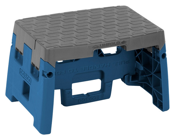 Cosco 11-903 BGR4 Folding Step Stool, 3.38 in H, 200 lb, Plastic, Black [SKU: ORG6878631]