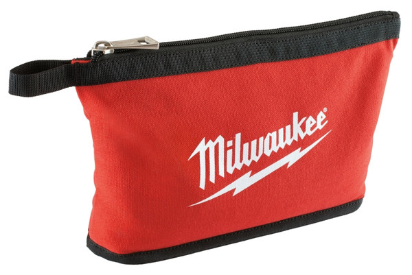 Milwaukee 48-22-8180 Zipper Pouch, 1-Pocket, Canvas, Red, 1/2 in W, 8 in H, 12-1/2 in D [SKU: ORG1385152]