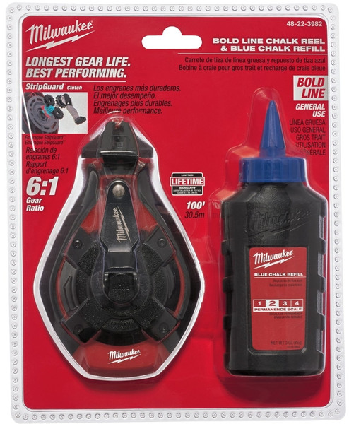 Milwaukee 48-22-3982 Bold Line Kit, 100 ft L Line, 6:1 Gear Ratio [SKU: ORG1389378]