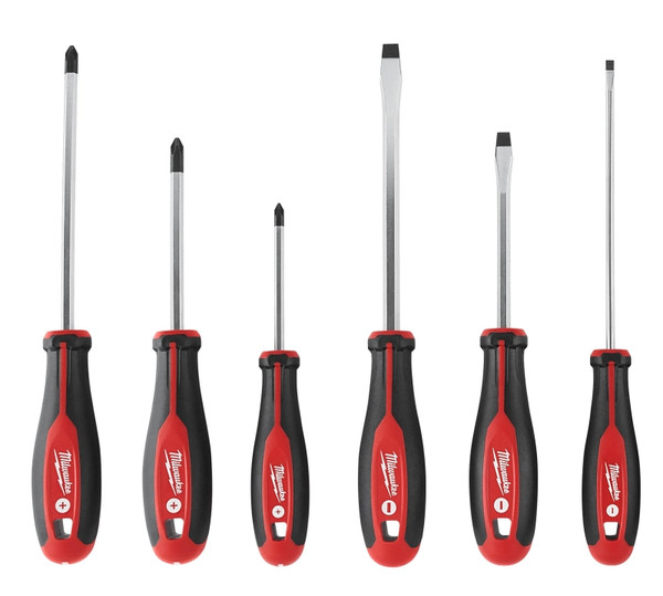 Milwaukee 48-22-2706 Screwdriver Kit, 6-Piece, Specifications: Phillips and Slotted Tip, 5/16 in Tip Size [SKU: ORG1384130]