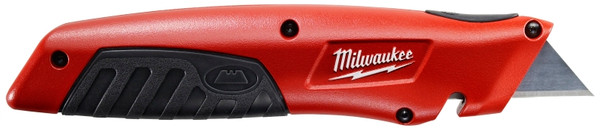 Milwaukee 48-22-1510 Utility Knife, 1 in L Blade, Metal Blade, Straight Handle, Black/Red Handle [SKU: ORG1383587]