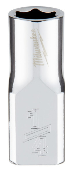 Milwaukee 45-34-9003 Socket, 1/4 in Socket, 1/4 in Drive, 6-Point, Chrome Vanadium Steel, Chrome [SKU: ORG1386648]