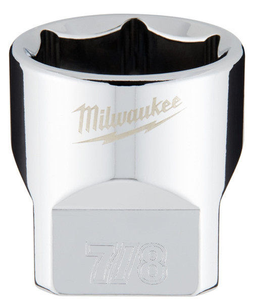 Milwaukee 45-34-9070 Socket, 7/8 in Socket, 3/8 in Drive, 6-Point, Chrome Vanadium Steel, Chrome [SKU: ORG1387810]
