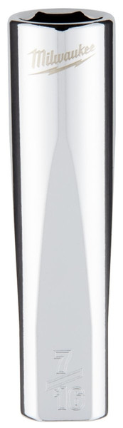 Milwaukee 45-34-4375 Socket, 7/16 in Socket, 3/8 in Drive, 6-Point, Chrome Vanadium Steel, Chrome [SKU: ORG1387893]