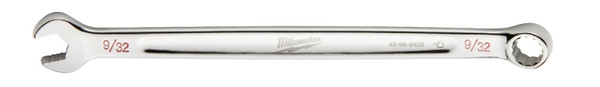 Milwaukee 45-96-9409 Combination Wrench, SAE, 9/32 in Head, 5.31 in L, 12-Point, Steel, Chrome [SKU: ORG1386192]