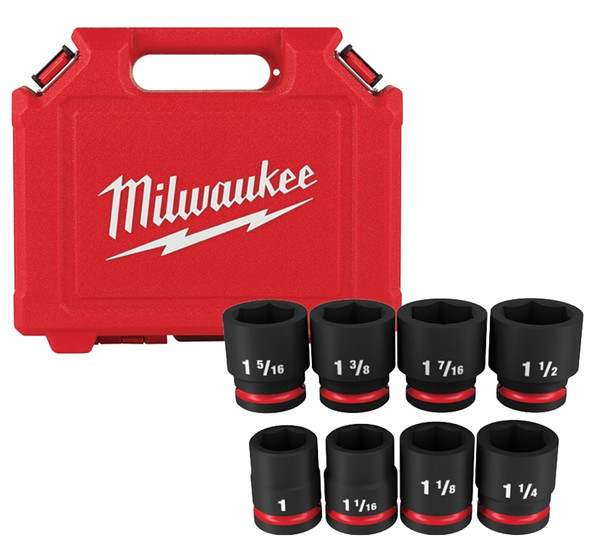 Milwaukee SHOCKWAVE Impact Duty Series 49-66-7017 Socket Set, Steel, Specifications: 3/4 in Drive [SKU: ORG1390285]