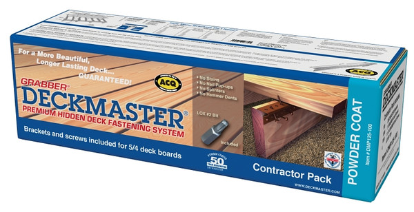 Grabber Construction Deckmaster Series DMP125-100 Hidden Bracket, Powder-Coated [SKU: ORG9299918]