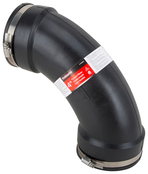 ProSource QL-400 Qwik Pipe Elbow, 4 in, 90 deg Angle, PVC, Black [SKU: ORG4755666]