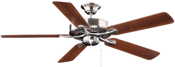 Boston Harbor Ceiling Fan, 5-Blade, Dark Walnut Blade, 52 in Sweep, MDF Blade, 3-Speed [SKU: ORG1100668]