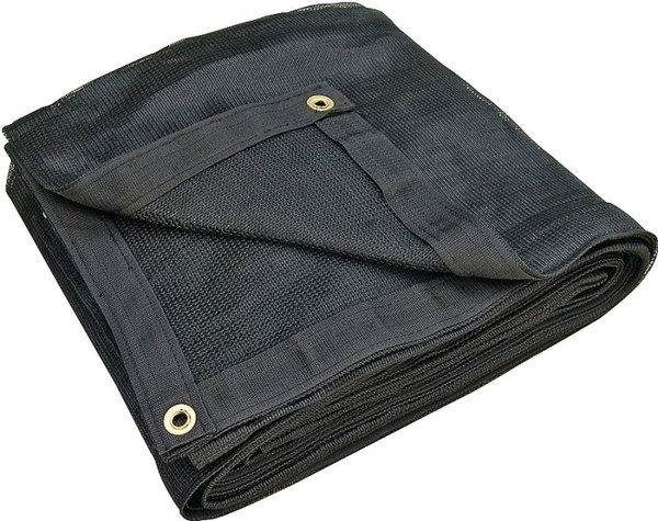 ProSource 2390B Mesh Tarpaulin, 16 ft L, 12 ft W, Polypropylene, Black [SKU: ORG0768879]