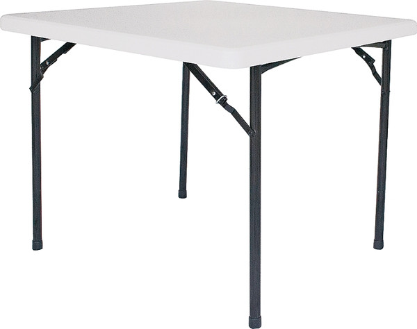 Simple Spaces BT036X001A Folding Table, 36 in OAW, 36 in OAD, 29-1/4 in OAH, Steel Frame, Polyethylene Tabletop [SKU: ORG6815385]