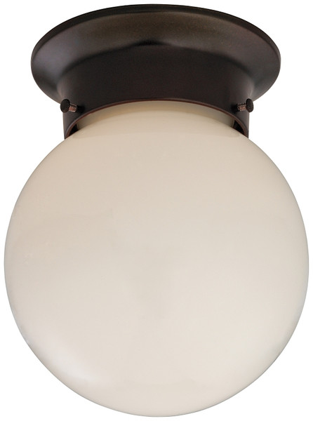 Boston Harbor Single Light Ceiling Fixture, 120 V, 60 W, 1-Lamp, A19 or CFL Lamp, Bronze Fixture [SKU: ORG4891933]