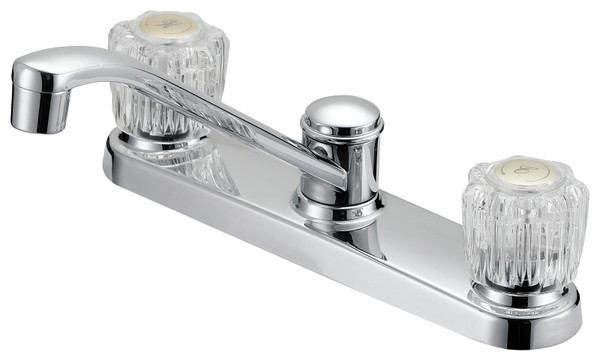 Boston Harbor GU-F8020002CP-LF Kitchen Faucet, 1.8 gpm, 3-Faucet Hole, Metal/Plastic, Chrome Plated, Deck Mounting [SKU: ORG9886870]