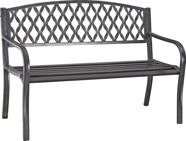 Seasonal Trends D3819C Park Bench, Steel Seat/Frame [SKU: ORG2156198]