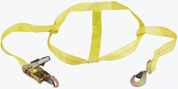 ProSource FH4016 Tie-Down, 2 in W, 14-7/8 in L, Polyester Webbing, Metal Ratchet, Yellow, 3333 lb [SKU: ORG0218099]