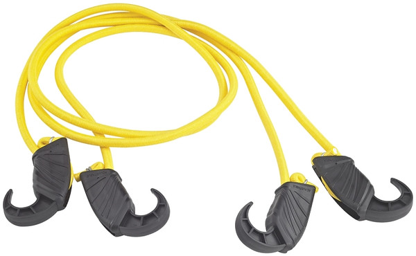 ProSource Stretch Cord, 8 mm Dia, 48 in L, Polypropylene, Yellow, Hook End [SKU: ORG0391227]