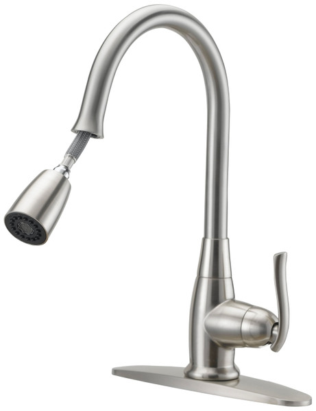 Boston Harbor FP4A0000NP Kitchen Faucet, 1.8 gpm, 1-Faucet Handle, 1, 3-Faucet Hole, Brass/Plastic/Zinc, Deck Mounting [SKU: ORG2295764]