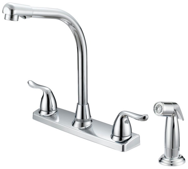 Boston Harbor F8F10036CP Kitchen Faucet, 1.8 gpm, 2-Faucet Handle, 4-Faucet Hole, Metal/Plastic, Chrome Plated [SKU: ORG1842699]