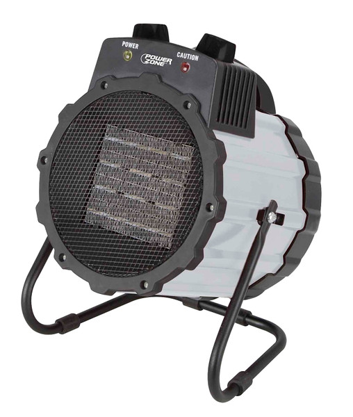 PowerZone Ceramic Utility Heater, 12.5 A, 120 V, 750/1500 W, 1500W Heating, 2-Heat Settings, Grey [SKU: ORG3990777]