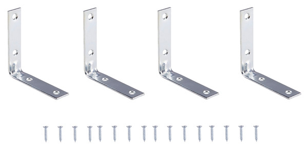Prosource CB-B025-C4PS Corner Brace, 2-1/2 in L, 2-1/2 in W, 5/8 in H, Steel, Zinc-Plated, 2 mm Thick Material [SKU: ORG0078675]