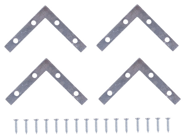 Prosource FC-Z04-C4PS Corner Brace, 4 in L, 4 in W, 5/8 in H, Steel, Zinc-Plated, 1.8 mm Thick Material [SKU: ORG0337659]