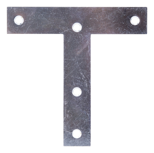 ProSource TP-Z05-C2PS T-Plate, 5 in L, 5 in W, 2 mm Thick, Steel, Zinc [SKU: ORG0394098]