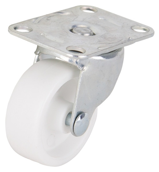 ProSource JC-B11-PS Swivel Caster, 1-5/8 in Dia Wheel, 5/8 in W Wheel, Plastic Wheel, White, 50 lb [SKU: ORG7111933]