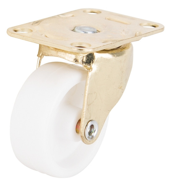ProSource JC-B12-PS Swivel Caster, 1-5/8 in Dia Wheel, 5/8 in W Wheel, Plastic Wheel, White, 50 lb [SKU: ORG7111941]