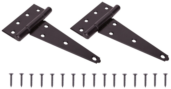 ProSource HTH-B06-C2PS T-Hinge, Steel, Black, Fixed Pin, 180 deg Range of Motion, 96 (Pair) lb [SKU: ORG0710830]