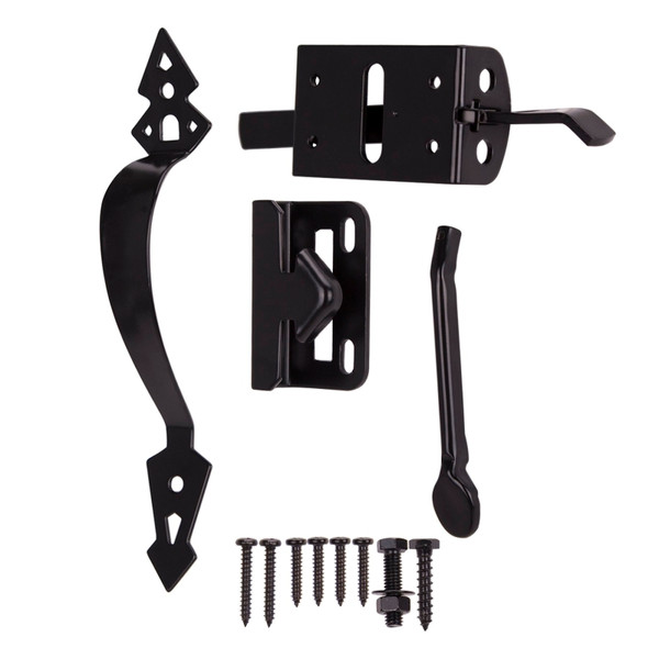 ProSource 33156PKS-PS Thumb Latch, 5/8 in Bolt Head, 7-3/4 in L Bolt, Steel, Powder-Coated [SKU: ORG1050335]