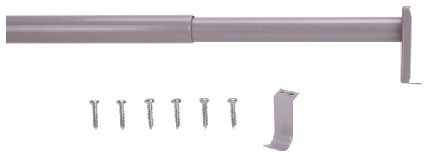 Prosource 21016ZCX-PS Adjustable Closet Rod, 72 to 120 in L, Steel, Silver [SKU: ORG1887199]