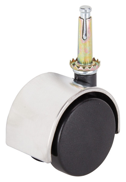 ProSource JC-F13-PS Caster, 2 in Dia Wheel, 2 in W Wheel, Nylon Wheel, Black, 75 lb, Steel Housing Material [SKU: ORG7112303]