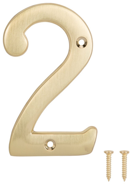 ProSource N-Z042PB3L-PS House Number, Character: 2, 4 in H Character, 2.28 in W Character [SKU: ORG2122943]