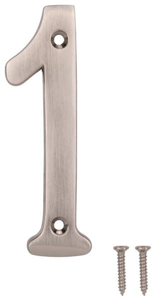 ProSource N-Z041SN-3L-PS House Number, Character: 1, 4 in H Character, 1.1 in W Character [SKU: ORG2164036]