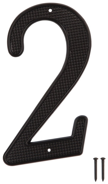 ProSource N-012-PS House Number, Character: 2, 4 in H Character, 2.28 in W Character [SKU: ORG2213098]