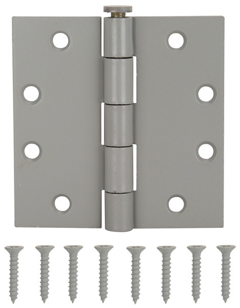 ProSource LR-017-PS Square Corner Door Hinge, Steel, Gray, Loose Pin, 180 deg Range of Motion, Screw Mount Mounting [SKU: ORG2809887]