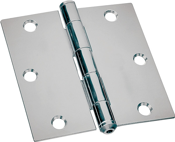 ProSource LR-039-PS Utility Hinge, Steel, Zinc, Removable Pin, 180 deg Range of Motion, Full Mortise Mounting [SKU: ORG2903078]