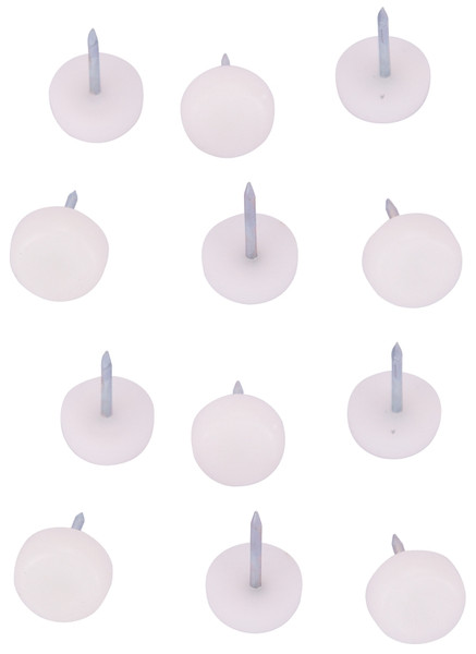 ProSource FE-S513-PS Furniture Glide, Plastic, White, White, 5/8 x 5/8 x 15/16 in Dimensions [SKU: ORG3048519]